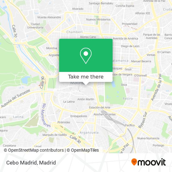 Cebo Madrid map