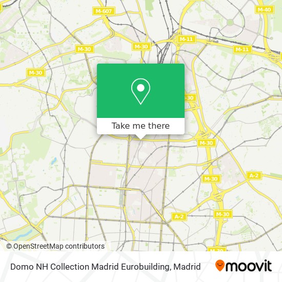 mapa Domo NH Collection Madrid Eurobuilding