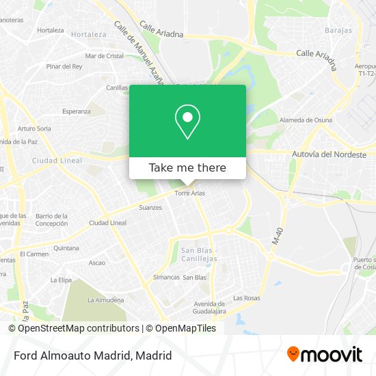 Ford Almoauto Madrid map
