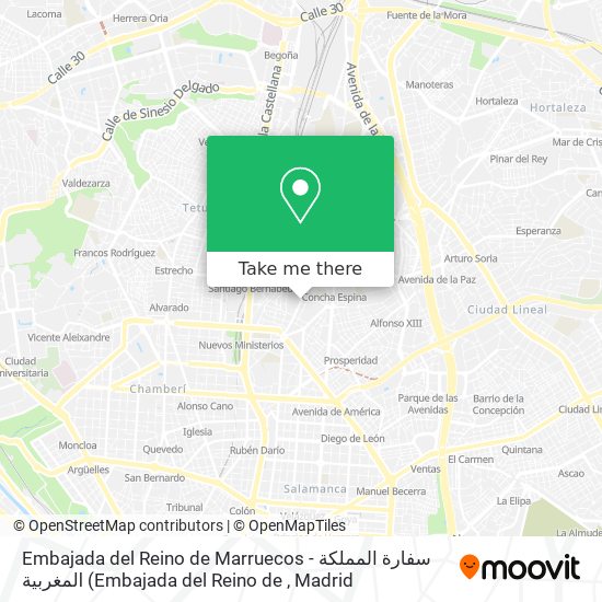 Embajada del Reino de Marruecos - سفارة المملكة المغربية map