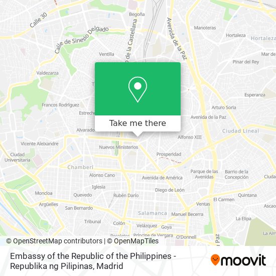 mapa Embassy of the Republic of the Philippines - Republika ng Pilipinas