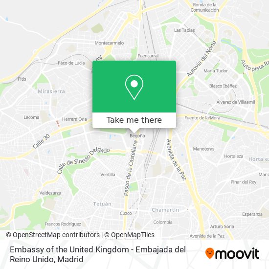 Embassy of the United Kingdom - Embajada del Reino Unido map