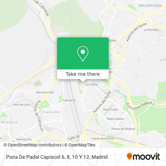 Pista De Padel Capiscol 6, 8, 10 Y 12 map