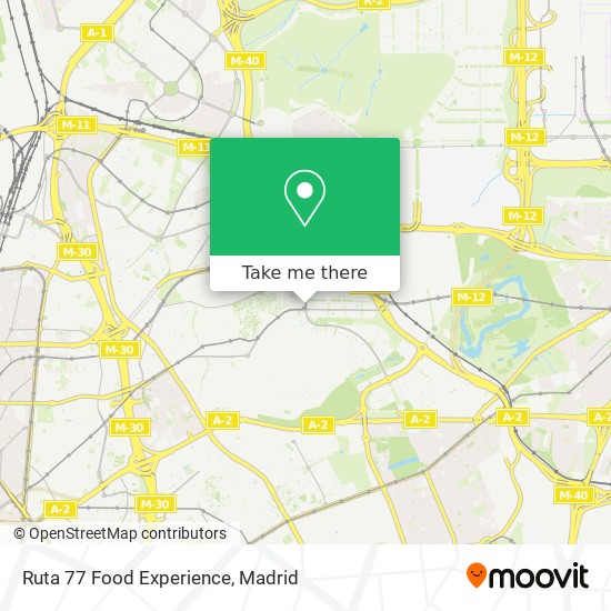Ruta 77 Food Experience map