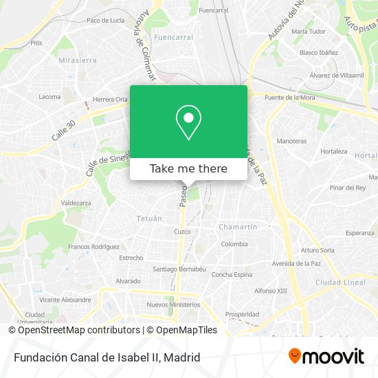 Fundación Canal de Isabel II map