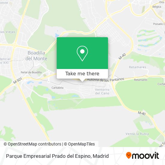 mapa Parque Empresarial Prado del Espino
