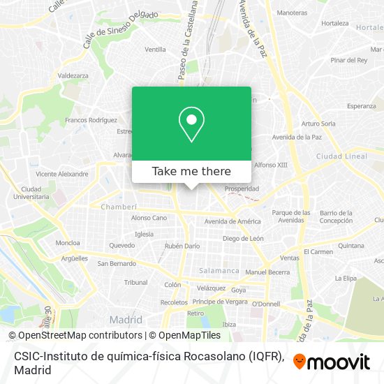 CSIC-Instituto de química-física Rocasolano (IQFR) map