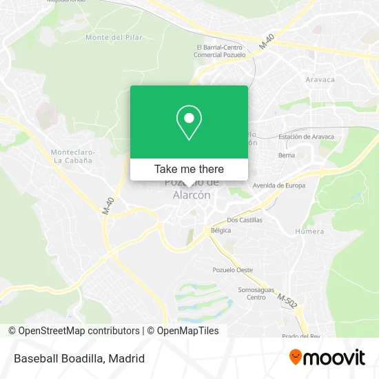 Baseball Boadilla map