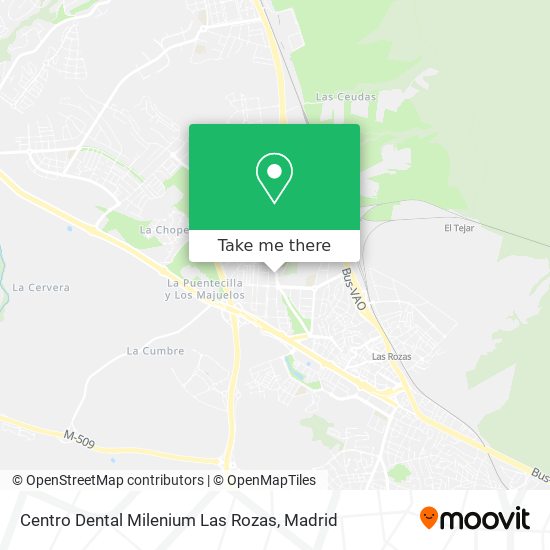 mapa Centro Dental Milenium Las Rozas