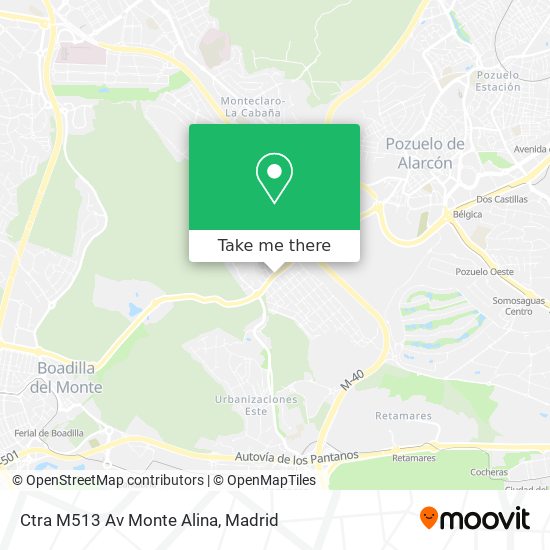 Ctra M513 Av Monte Alina map