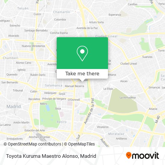 Toyota Kuruma Maestro Alonso map