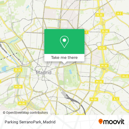 Parking SerranoPark map