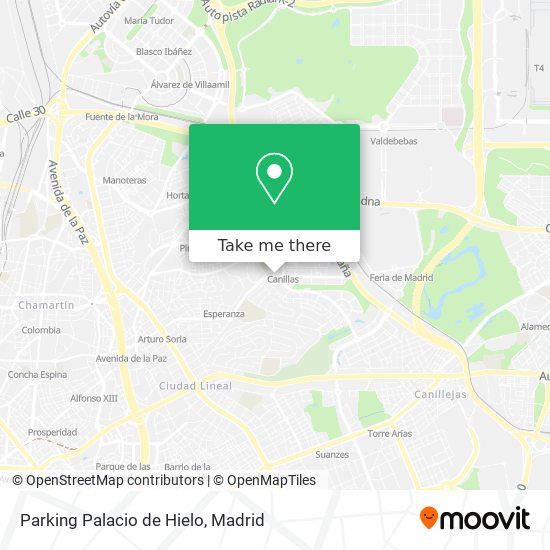 Parking Palacio de Hielo map