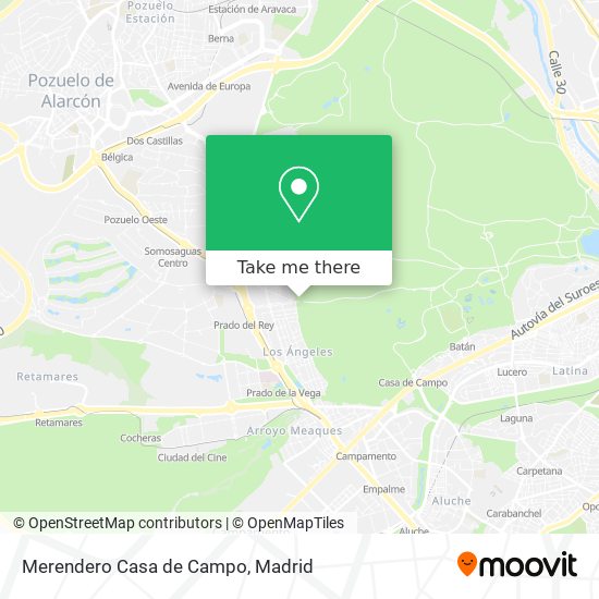 Merendero Casa de Campo map