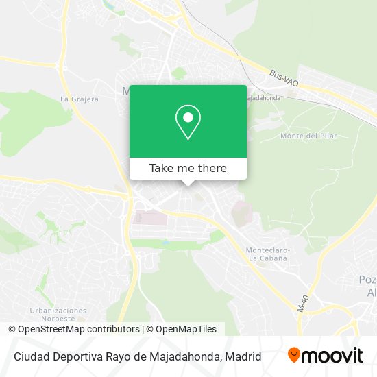 Ciudad Deportiva Rayo de Majadahonda map