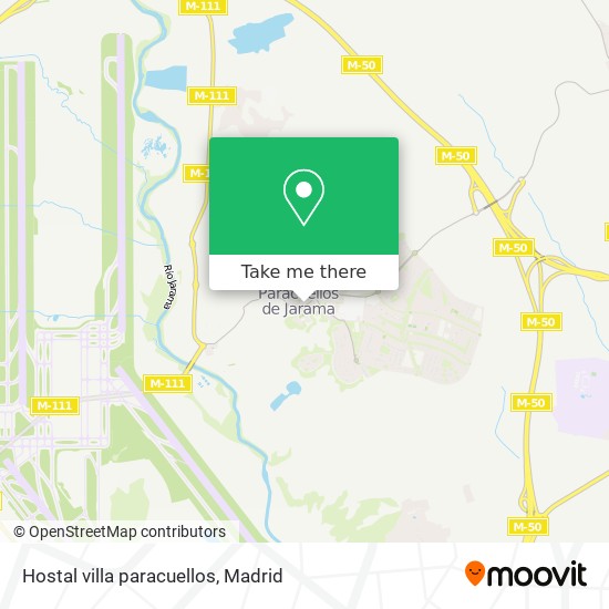 Hostal villa paracuellos map
