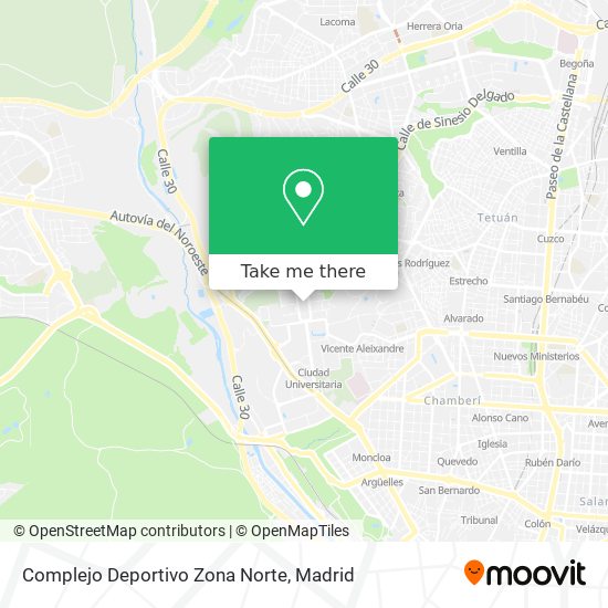 mapa Complejo Deportivo Zona Norte