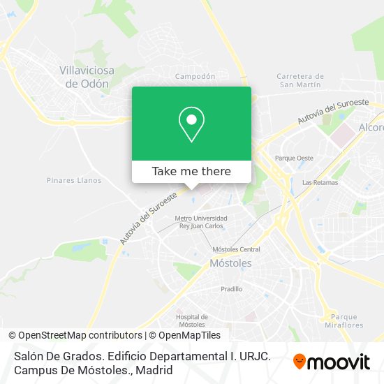 Salón De Grados. Edificio Departamental I. URJC. Campus De Móstoles. map