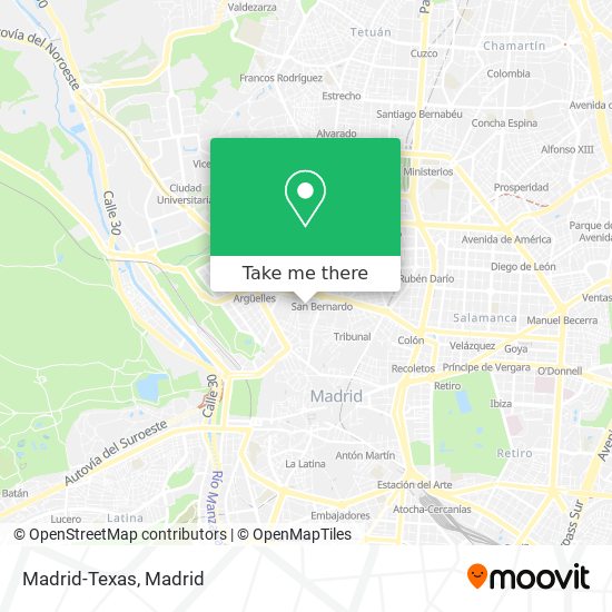 Madrid-Texas map