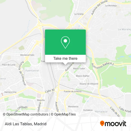 mapa Aldi Las Tablas
