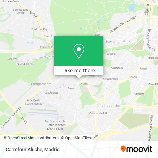 Carrefour Aluche map