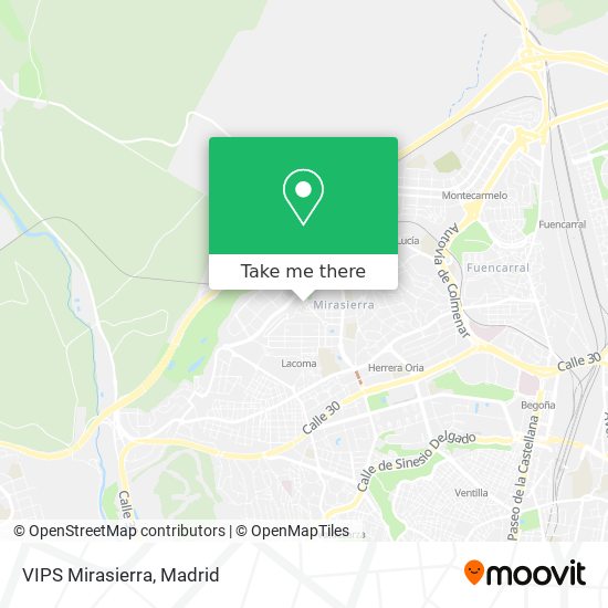 mapa VIPS Mirasierra