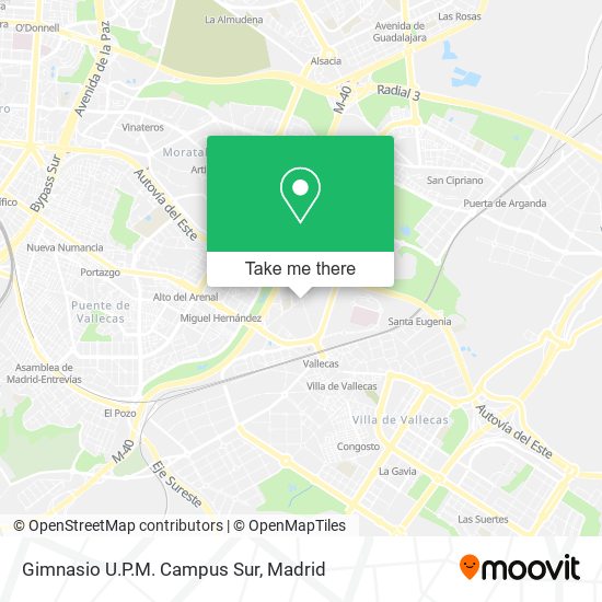 Gimnasio U.P.M. Campus Sur map