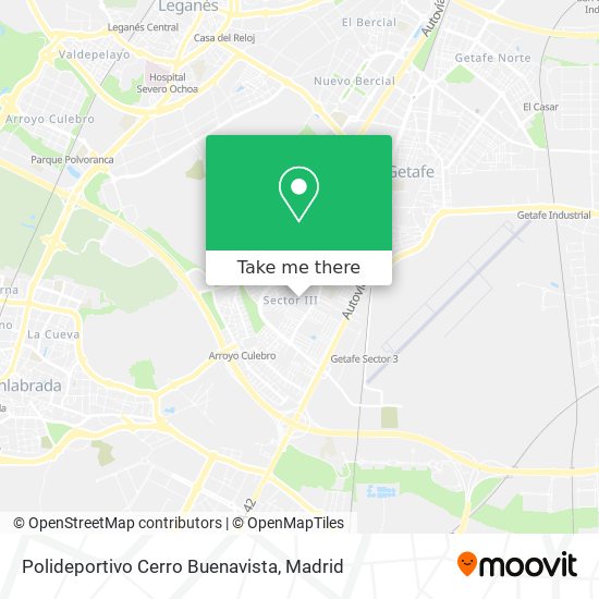 mapa Polideportivo Cerro Buenavista