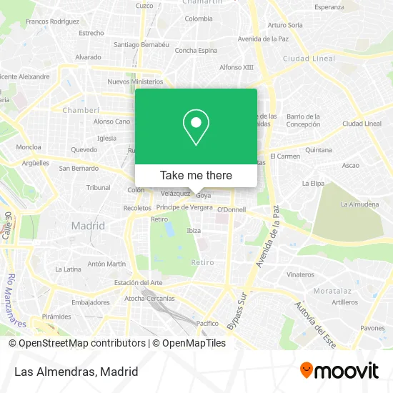 Las Almendras map