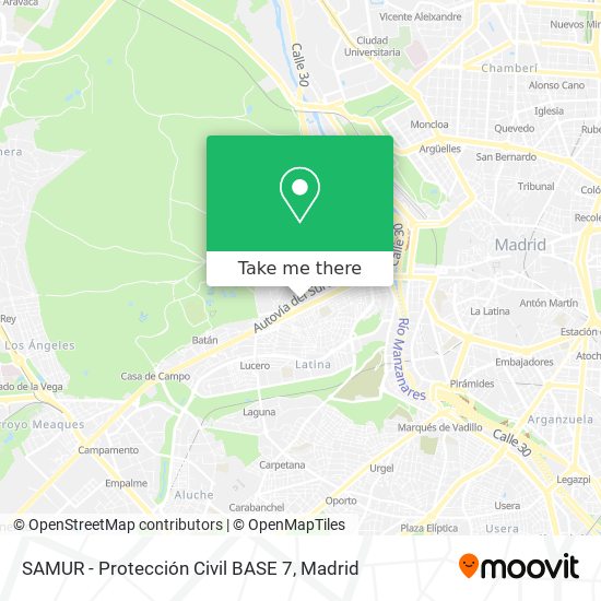 SAMUR - Protección Civil BASE 7 map