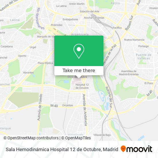 mapa Sala Hemodinámica Hospital 12 de Octubre