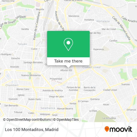 Los 100 Montaditos map