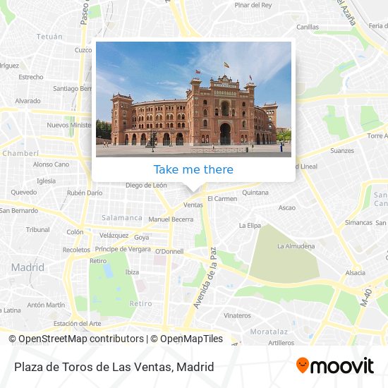 mapa Plaza de Toros de Las Ventas