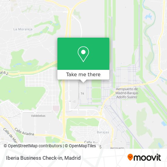 Iberia Business Check-in map