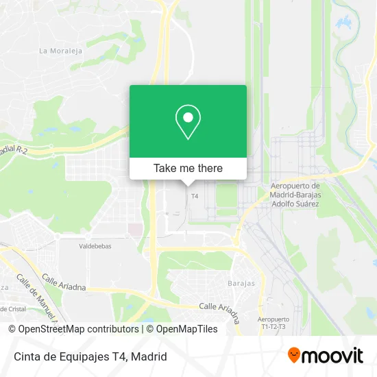 Cinta de Equipajes T4 map