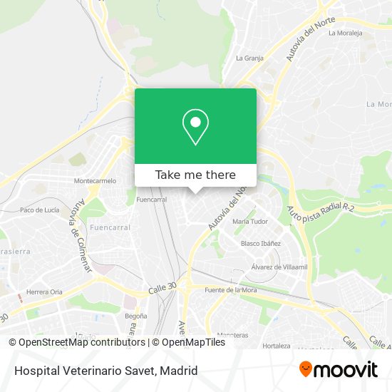 Hospital Veterinario Savet map