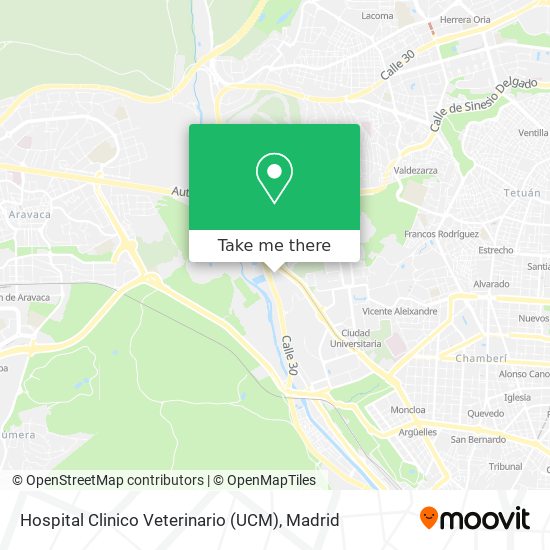 mapa Hospital Clinico Veterinario (UCM)