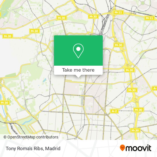 Tony Roma's Ribs map