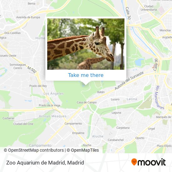 Zoo Aquarium de Madrid map