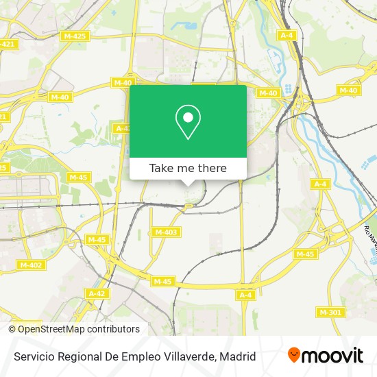 mapa Servicio Regional De Empleo Villaverde