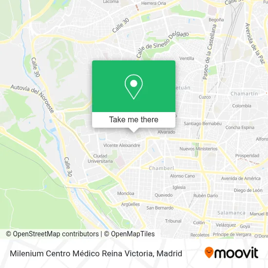 Milenium Centro Médico Reina Victoria map