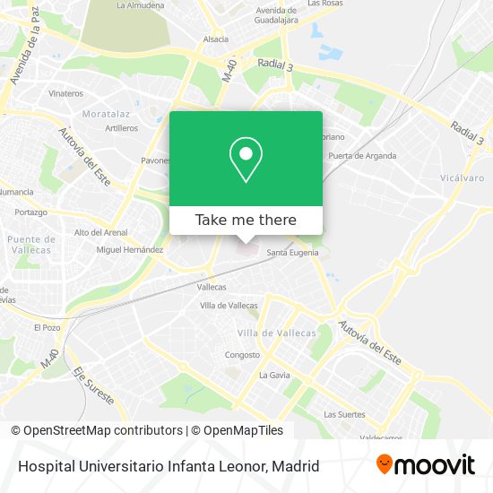 Hospital Universitario Infanta Leonor map