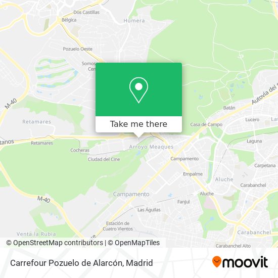 Carrefour Pozuelo de Alarcón map