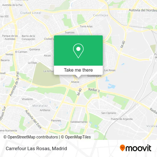 Carrefour Las Rosas map