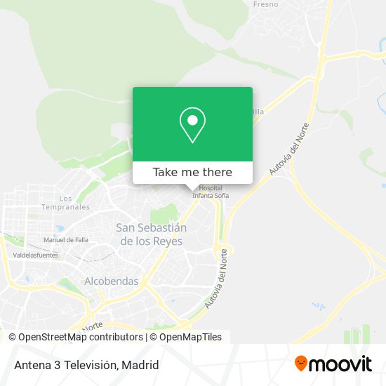 mapa Antena 3 Televisión
