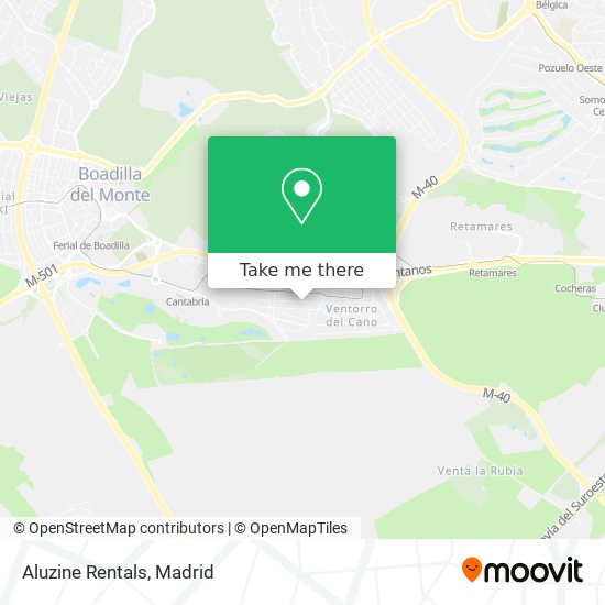 mapa Aluzine Rentals