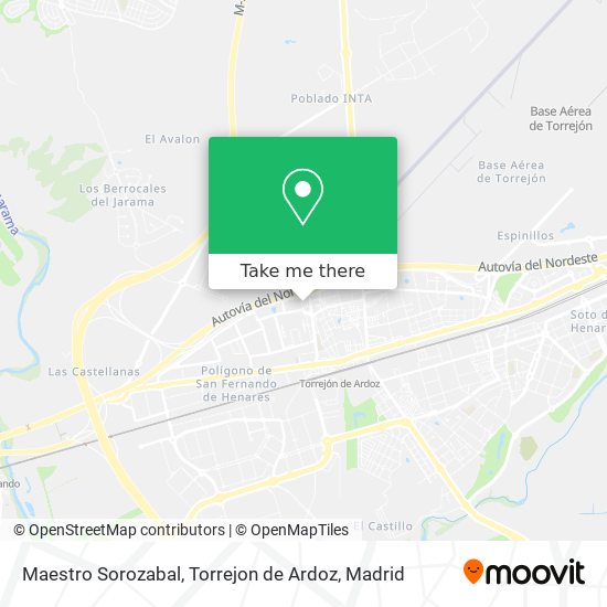mapa Maestro Sorozabal, Torrejon de Ardoz