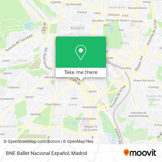 mapa BNE Ballet Nacional Español