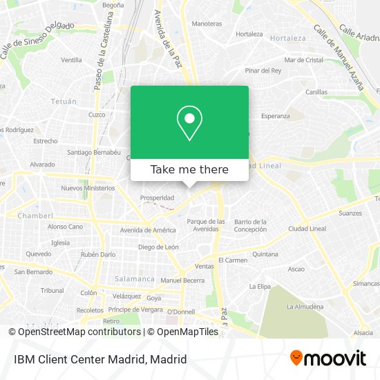 mapa IBM Client Center Madrid