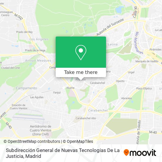Subdirección General de Nuevas Tecnologías De La Justicia map